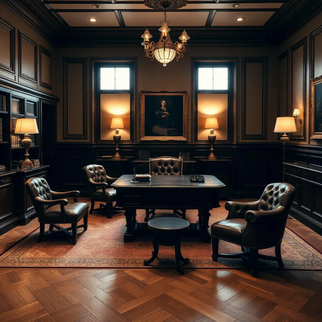 Elegantes Büro eines Family Office